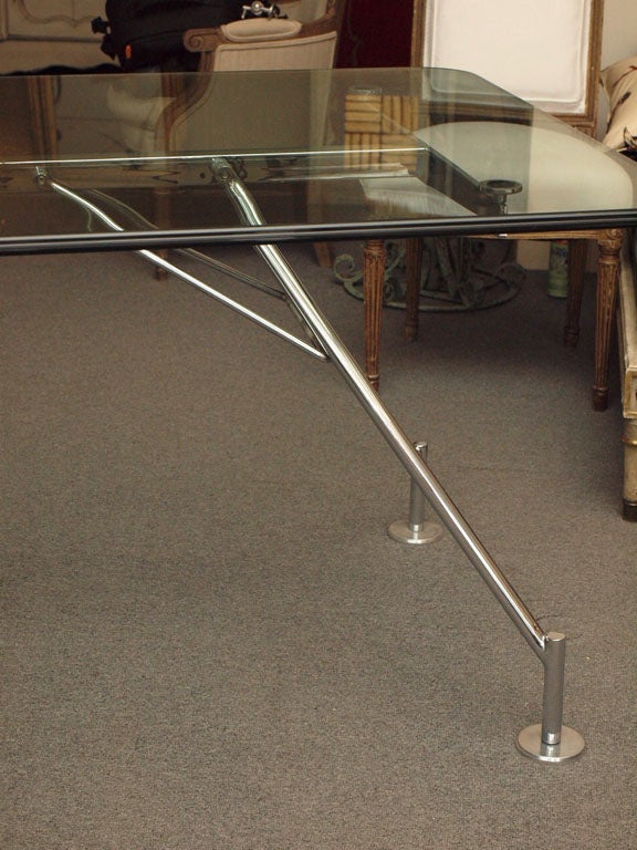 Glass Nomos Desk by Tecno