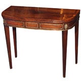 Antique English Regency rosewood brass inlaid card table.