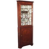 Antique English Mahogany Corner Cabinet
