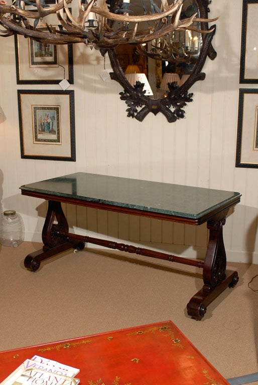 Marble Top Library Table