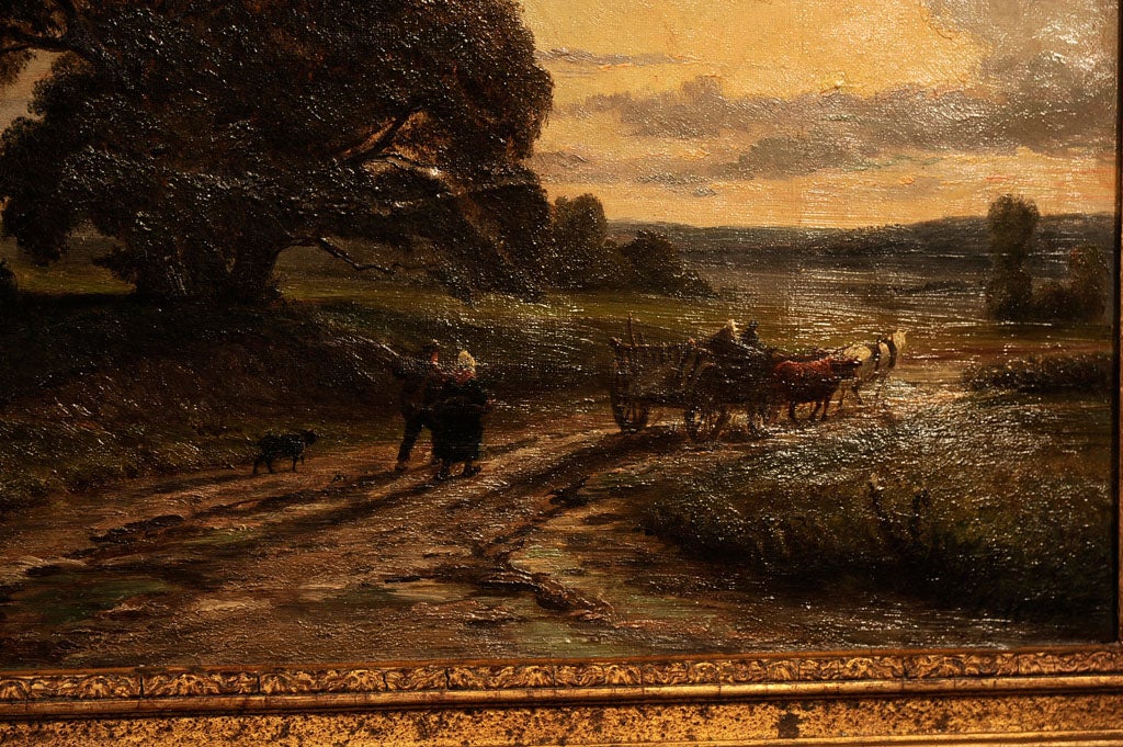 French, country landscape signed by Huber