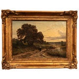 French, country landscape signed by Huber