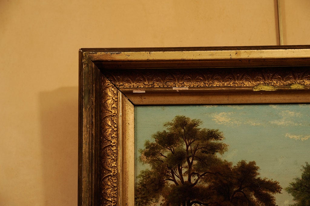 Continental Landscape, oil on wood board