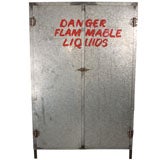 Vintage Galvanized Steel Storage Cabinet