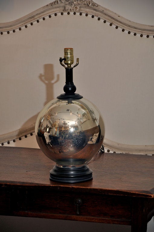 American Ball Mercury Glass Lamp