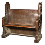 Amazing Set Two Pews and Five Railings all Carved