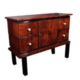 Art Deco Burled Walnut Cabinet with Ebonized Detailing