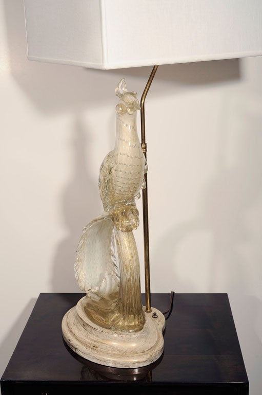 Murano Glass Exotic Bird Lamp 1