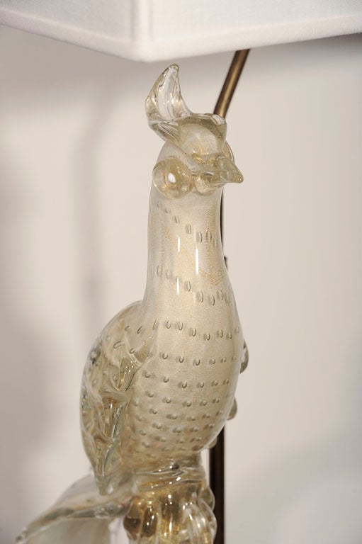 Murano Glass Exotic Bird Lamp 2