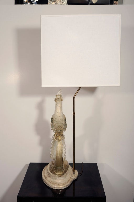 Murano Glass Exotic Bird Lamp 3