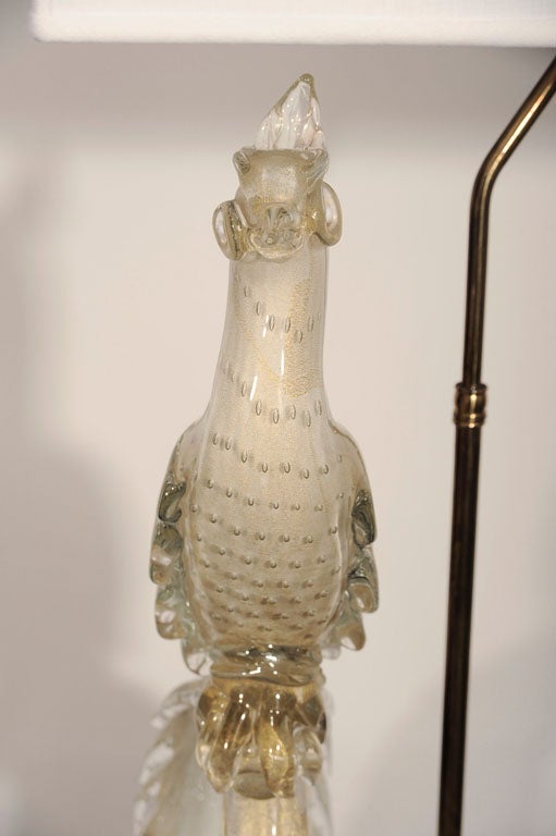 Murano Glass Exotic Bird Lamp 4