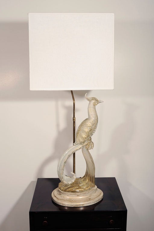 Murano Glass Exotic Bird Lamp 6