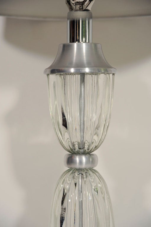 American Machine Age Art Deco Stylized Hourglass Lamp by Russel Wright