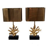 Maison Charles "Coral" Bronze Lamps
