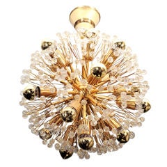 Brass Austrian Snowflake Chandelier