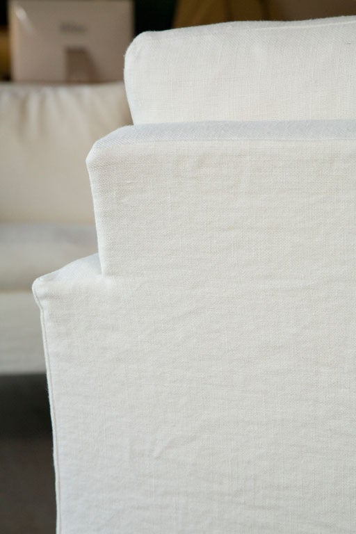 Belgian Inspired Slipcovered Sofa For Sale 4