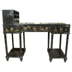 Finest Jansen Chinoiserie Style Cartonier Desk