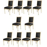 Set of 12 Jansen Two Arm Eight  Sides Dining Chairs