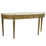Louis XVI Style Stamped Jansen Demi Lune Console