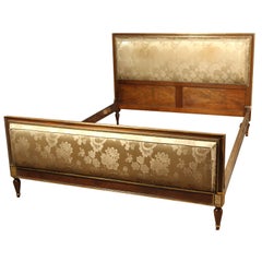 Louis XVI Style Head And Foot Board Bed Fine Gilt Design Stamped Jansen