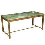 Maison Jansen Coffee Table Malechite Color Marble