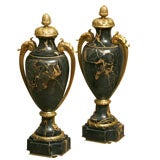 French Bronze and Egyptian Marble Urns