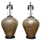 Pair of Shell Disc Lamps