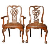 Set of 10 Dining Room Chairs English Chipendale