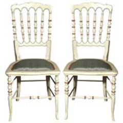 Set of 19 Spindle Back Painted Decorated Gustavian Chairs 7