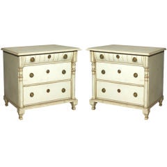 Pair of Painted Swedish Commodes
