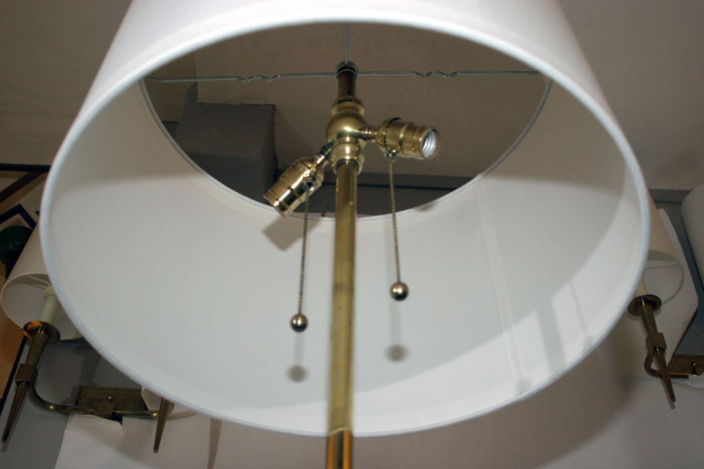Floor Lamp Classical Modern height adjusts brass German 1920's In Good Condition For Sale In New York, NY