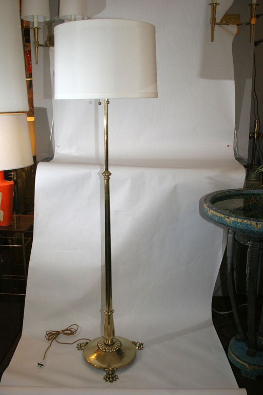 Floor Lamp Classical Modern Height Adjusts Brass German 1920 S For