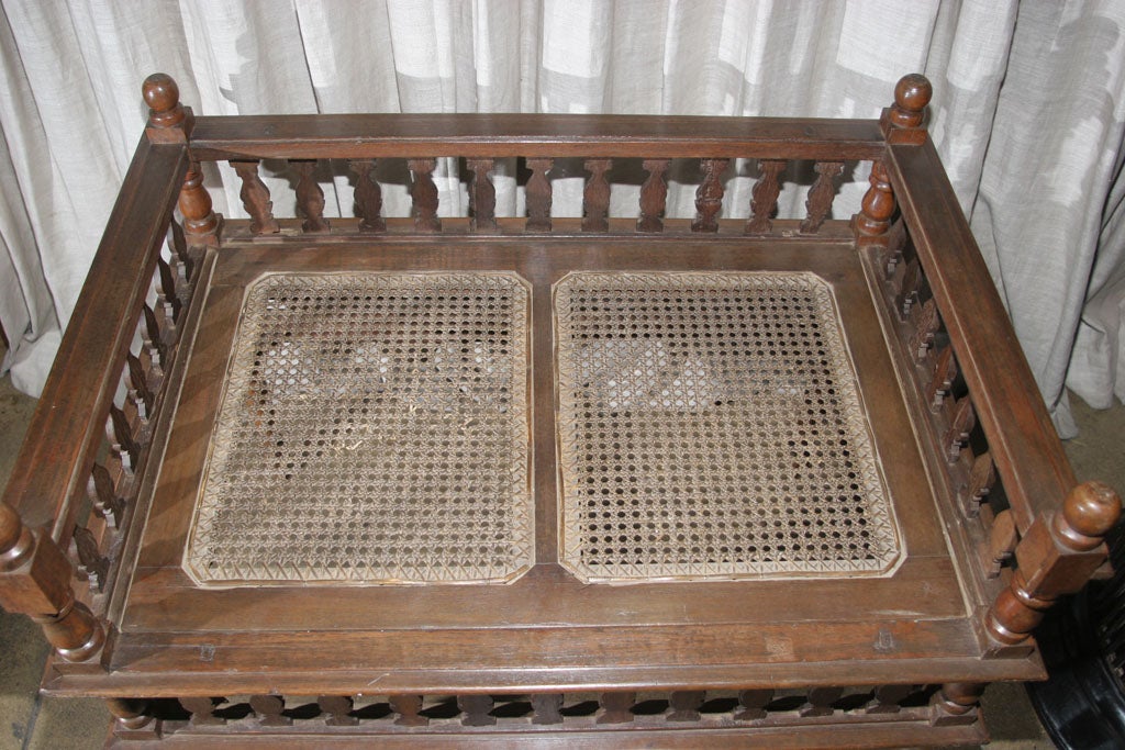20th Century Crib Table with Cane Panels