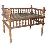 Vintage Crib Table with Cane Panels