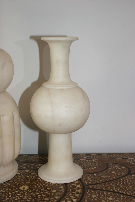 Indian Vicente Wolf White Marble Vessels