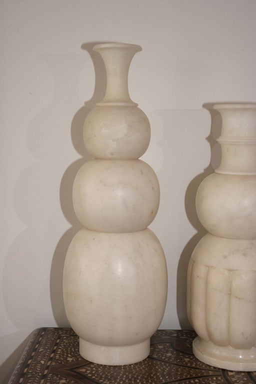 Contemporary Vicente Wolf White Marble Vessels
