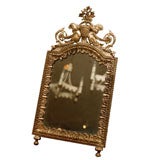 Continental Silver on Brass Standing Dressing Table Mirror