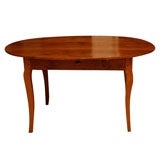 Louis XV-Style Elm Oval Side Table