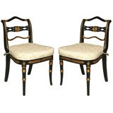 Pair  Regency  Style  Side  Chairs