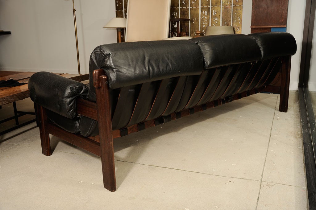 Jacaranda Wood and Leather Sofa 2