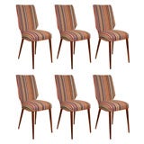 Set of 6 French 1940's Modernist Dining Chairs