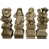 Set of Four Garden Monkies