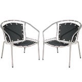 Used c2005 Spun Aluminum Nautical Inspired Deck Chairs