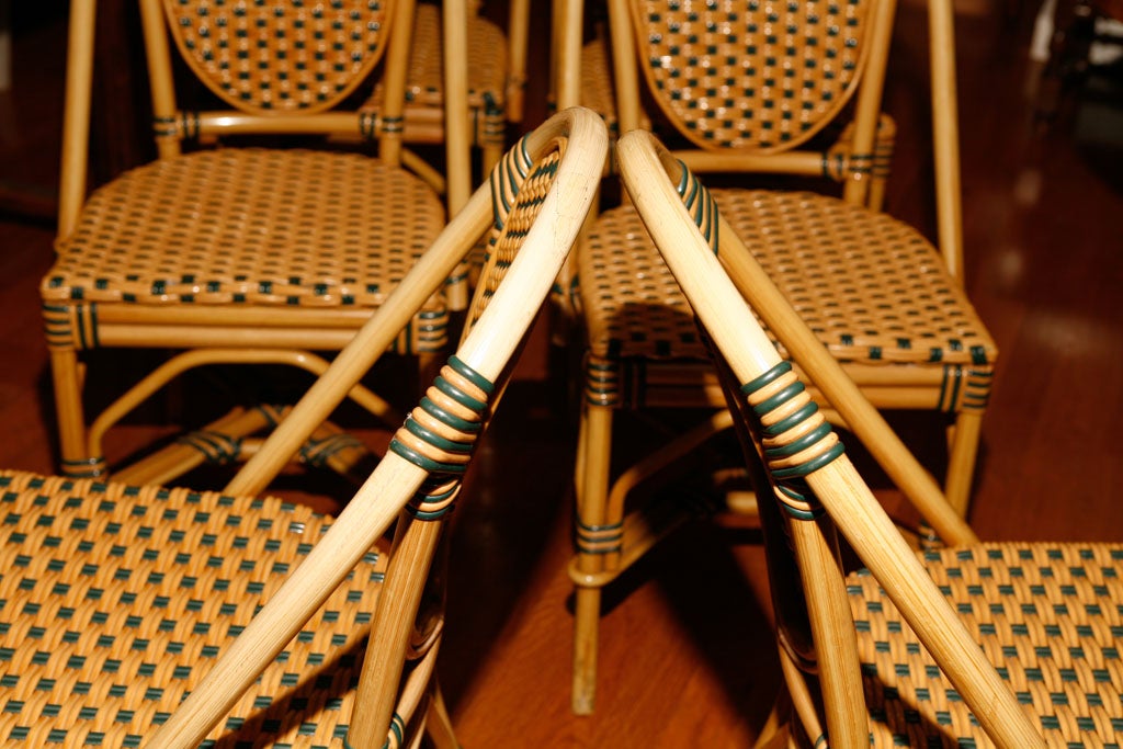 Set of 6 faux rattan chairs 5