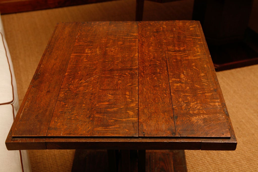 20th Century Oak  Square Side Table