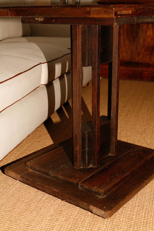 Oak  Square Side Table 2