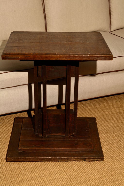 Oak  Square Side Table 4