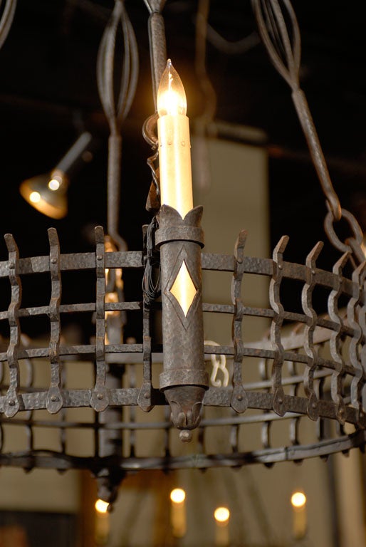 French iron chandelier 2