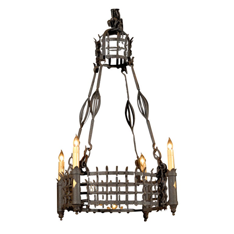 French iron chandelier