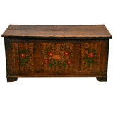Pine Chest with Floral Painting